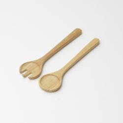 Woodard & Charles Natural Wood Salad Servers Set (Pack of 12)