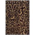 Indoor Black/Brown Abstract Area Rug (5' x 7'6)