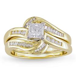 14k Yellow Gold 4/5ct TDW Diamond Bridal Ring Set (G-H, I1-I2)