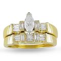 14k Yellow Gold 3/4ct TDW Diamond Bridal Ring Set (G-H, I1-I2)