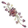 Stainless Steel 'Lilac Bouquet' Amethyst Brooch (Thailand)