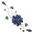 Stainless Steel 'Blue Bouquet' Lapis Lazuli Brooch (Thailand)