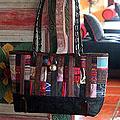 Cotton 'Indigo Collage' Medium Shoulder Bag (Thailand)