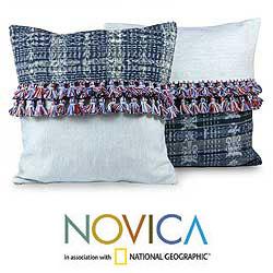 Set of 2 Cotton 'Love Dance' Cushion Covers (Guatemala)