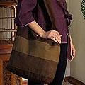 Cotton 'Triple Chocolate' Large Shoulder Bag (Thailand)
