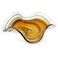 Hand-blown Murano Glass 'Amber Eloquence' Centerpiece (Brazil)