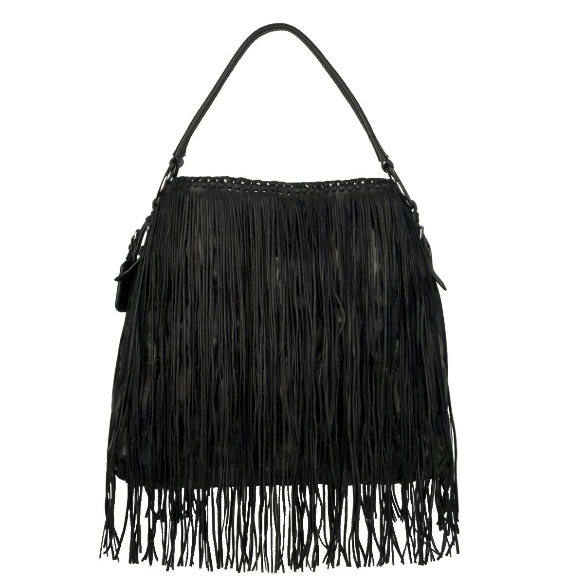 Prada Camouflage Fringe Hobo - 13324760 - Overstock.com Shopping ...