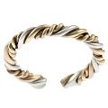 Tressa Two-tone Sterling Silver Twisted Toe Ring