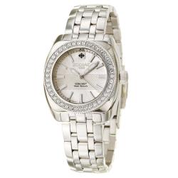 Zodiac Women's 'Racer' Stainless Steel Quartz Crystal Set Watch