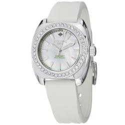 Zodiac Women's 'Racer' Stainless Steel and Rubber Crystals Watch