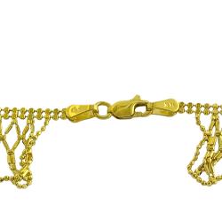 14k Yellow Gold Sparkle Crochet Necklace