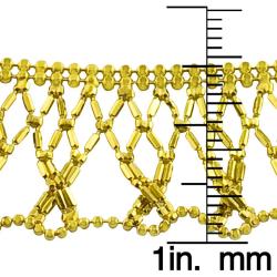14k Yellow Gold Sparkle Crochet Necklace