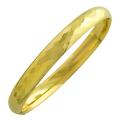 14k Yellow Gold 8-inch Diamond-cut Bangle