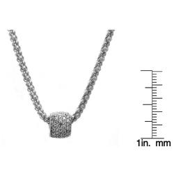 Sterling Silver 1ct TDW Diamond Glitter Ball Necklace (H-I, I1-I2)