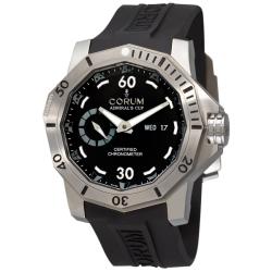 Corum Men's 'Admirals Cup Deep Hull 48' Titanium Rubber Strap Watch