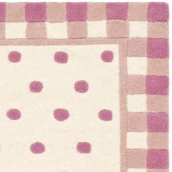 Handmade Novelty Pink Wool Rug (2' x 3')