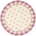 Handmade Novelty Pink Wool Rug (3' Round)