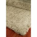 Hand-woven Solo Taupe Shag Rug (2'6 x 4')
