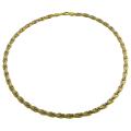 10k Two-tone Gold Stampato Wave Necklace