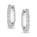Miadora 14k White Gold 1ct TDW Diamond Hoop Earrings (G-H, I1-I2)