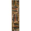 Indoor Beige Abstract Rug (1'10 x 7'6)