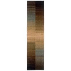 Indoor Brown Stripe Rug (1'10 x 7'6)