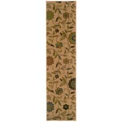 Indoor Gold Floral Rug (1'10 x 7'6)