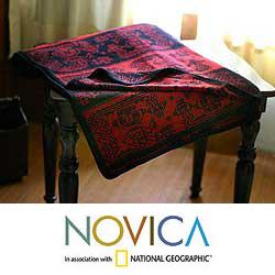 'Paracas Treasure' Alpaca Wool Blanket (Peru)