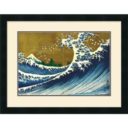 Katsushika Hokusai 'Big Wave (from 100 views of Mt. Fuji)' Framed Art Print
