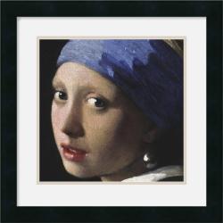 Johannes Vermeer 'Girl with a Pearl Earring (detail)' Framed Art Print