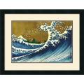Free connected resources for waves Metaflanger Katsushika Hokusai 'Big Wave (from 100 views of Mt. Fuji)' Framed Art Print