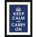Vintage Repro 'Keep Calm (navy)' Framed Art Print