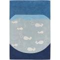 Hand-tufted Kinders Blue New Zealand Wool Rug (5' x 7'6)