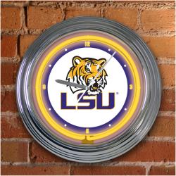 Louisiana State Tigers 15-inch Neon Clock