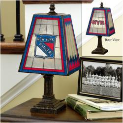 New York Rangers 14-inch Art Glass Lamp
