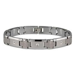 Men's Tungsten Carbide Diamond-accent Bracelet (11 mm)