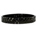 Men's Tungsten Black-plated Carbide Faceted Snake-link Bracelet