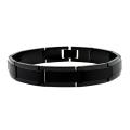 Black-plated Tungsten Carbide Link Bracelet