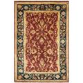 Pakistani Hand-knotted Peshawar Red/ Blue Wool Rug (6' x 9')