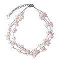 'Clouds' White Freshwater Pearl Rose Quartz Necklace (4 mm) (Thailand)