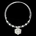 Steel 'Oriental Bloom' Freshwater Pearl Necklace (4-10 mm) (Thailand)
