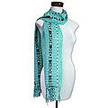 Cotton 'Tradition In Aqua' Scarf (Guatemala)