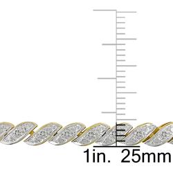 Yellow Sterling Silver 1/3ct TDW Diamond Bracelet (H-I, I2-I3)