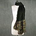Wool 'Midnight Jade' Scarf (India)