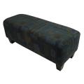 Geo Blue Upholstered Bench