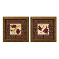 Roxi Gray 'Ruby Red' 2-piece Framed Wall Art
