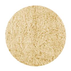 Hand-woven Alexa Flokati Natural Wool Shag Rug (8' Round)