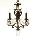 Directory of helpful reviews on Wrought iron chandeliers Regent 3-light Black Crystal Mini Chandelier