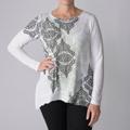 California Bloom Women's Vintage Print Long-sleeve Knit Top