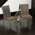 Children's All-weather Brown Wicker Chairs (Set of 2)